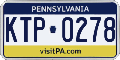 PA license plate KTP0278