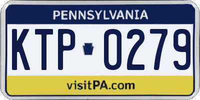 PA license plate KTP0279
