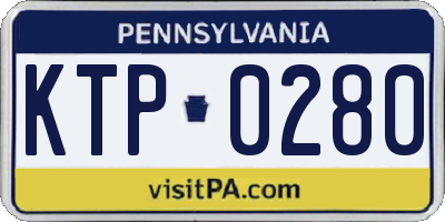 PA license plate KTP0280