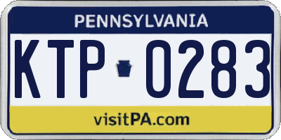 PA license plate KTP0283