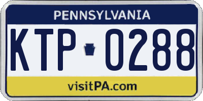 PA license plate KTP0288