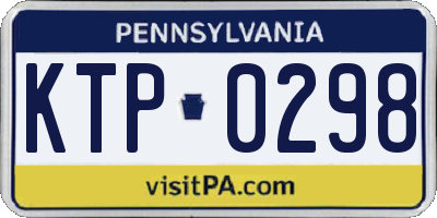 PA license plate KTP0298