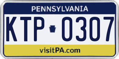 PA license plate KTP0307