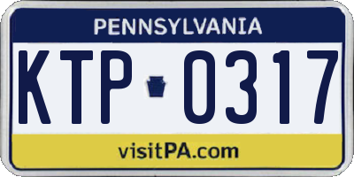 PA license plate KTP0317