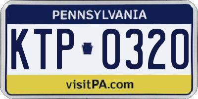 PA license plate KTP0320