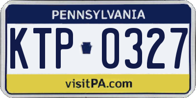 PA license plate KTP0327