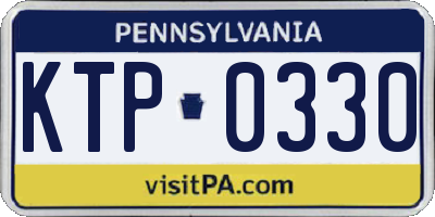 PA license plate KTP0330
