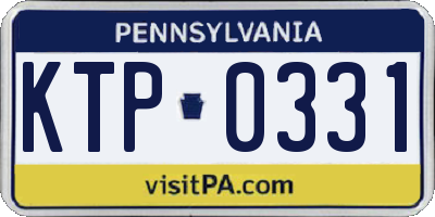 PA license plate KTP0331