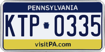 PA license plate KTP0335