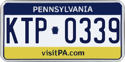 PA license plate KTP0339