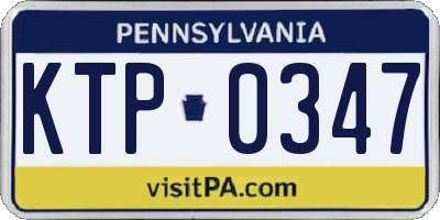 PA license plate KTP0347