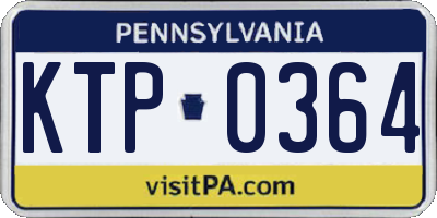 PA license plate KTP0364