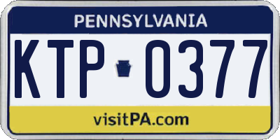 PA license plate KTP0377