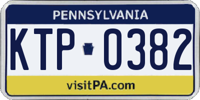 PA license plate KTP0382