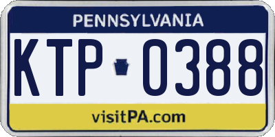 PA license plate KTP0388
