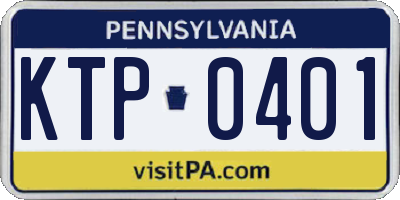 PA license plate KTP0401
