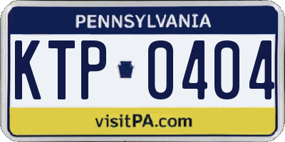 PA license plate KTP0404