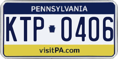 PA license plate KTP0406