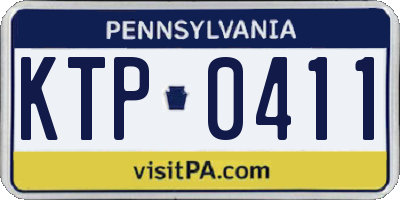 PA license plate KTP0411