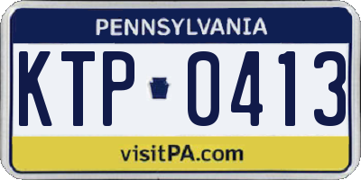 PA license plate KTP0413