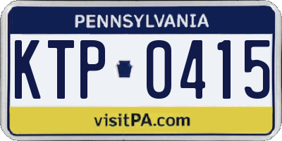 PA license plate KTP0415