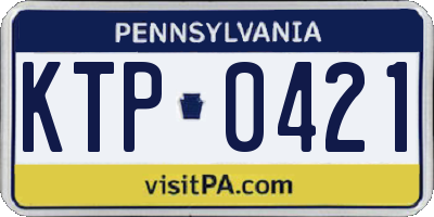 PA license plate KTP0421