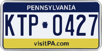 PA license plate KTP0427