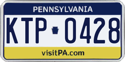 PA license plate KTP0428