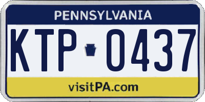 PA license plate KTP0437