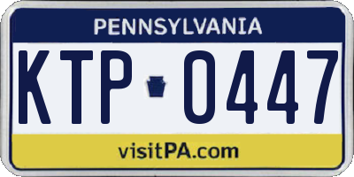 PA license plate KTP0447