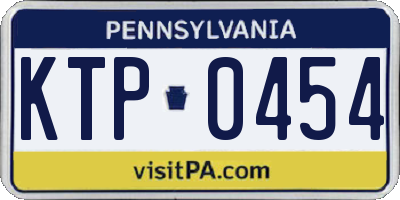 PA license plate KTP0454