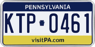 PA license plate KTP0461