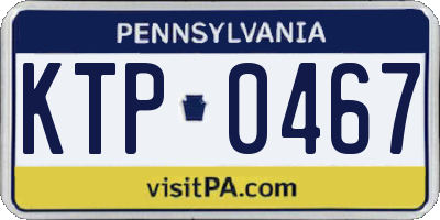 PA license plate KTP0467