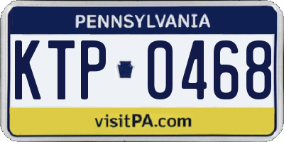 PA license plate KTP0468