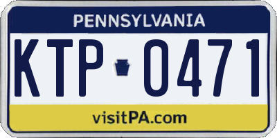PA license plate KTP0471