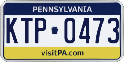 PA license plate KTP0473