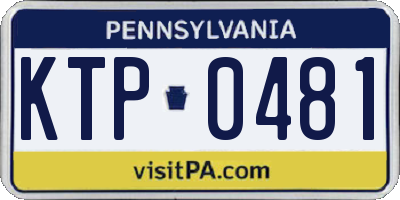 PA license plate KTP0481