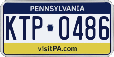 PA license plate KTP0486