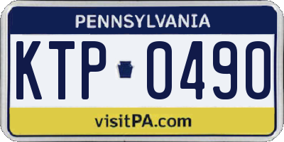 PA license plate KTP0490