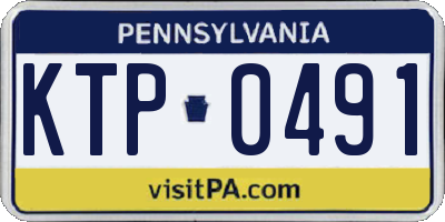 PA license plate KTP0491