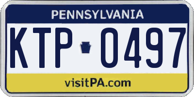 PA license plate KTP0497