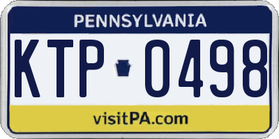 PA license plate KTP0498