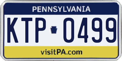 PA license plate KTP0499