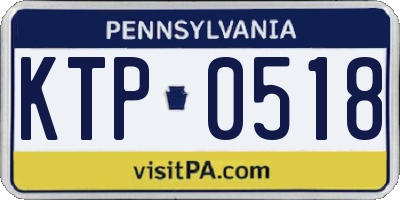 PA license plate KTP0518
