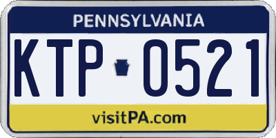 PA license plate KTP0521