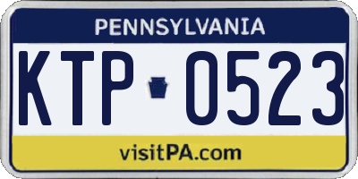PA license plate KTP0523