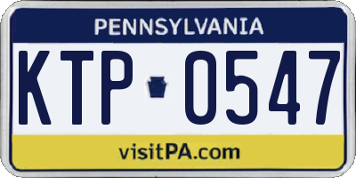 PA license plate KTP0547