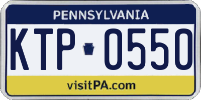 PA license plate KTP0550