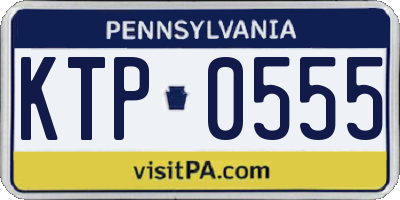 PA license plate KTP0555