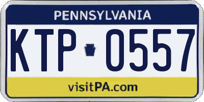 PA license plate KTP0557